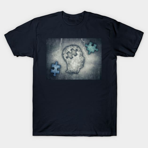 Puzzle Head Brainstorm T-Shirt by psychoshadow